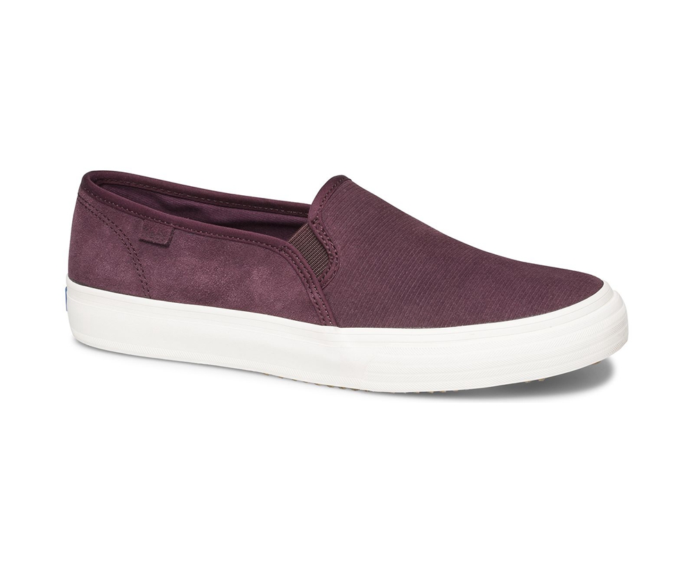 Keds Slip Ons Damen Lila - Double Decker Suede - ZMC-278605